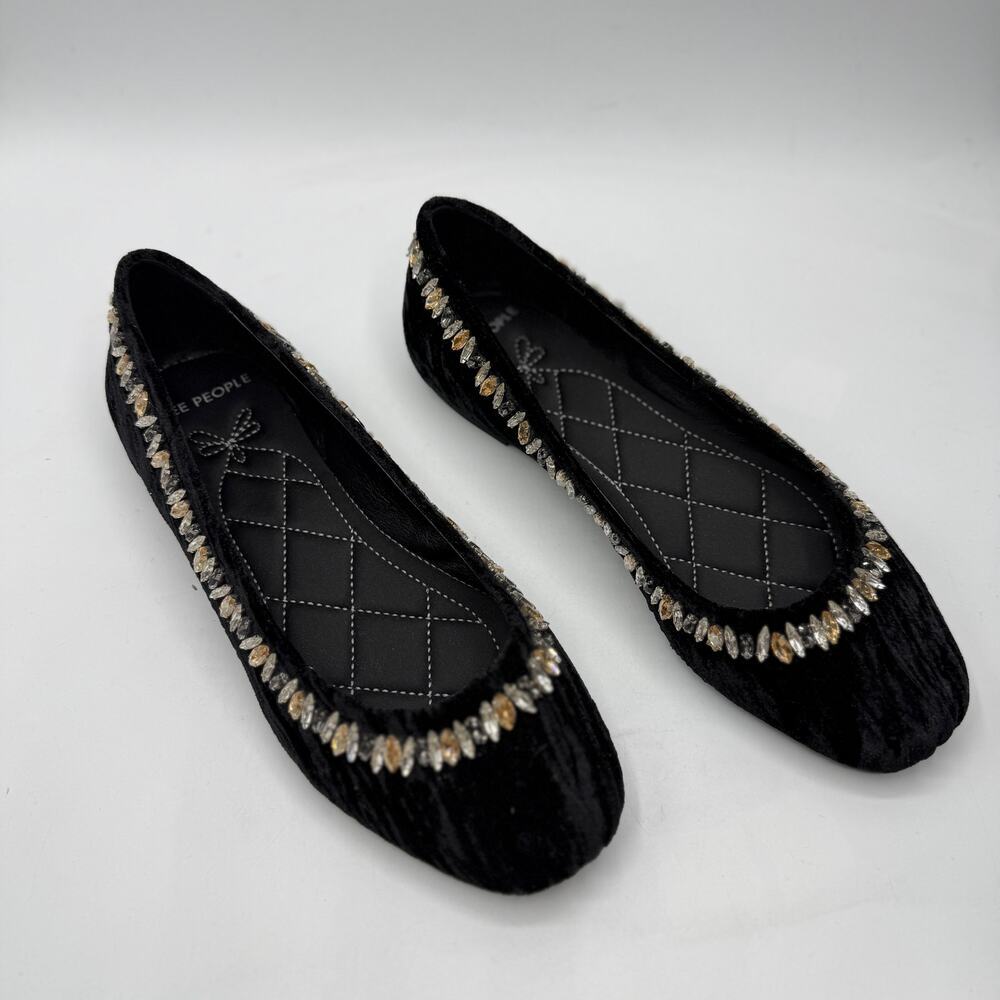 Free People Women's Disco Dancer Ballet Flat Black Size 7 - Picture 1 of 6